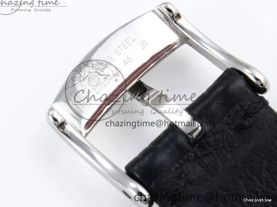 0325 ZipUp De Ville Date SS MKF 1:1 Best Edition White Dial Roman Marker on Black Leather Strap A 7741